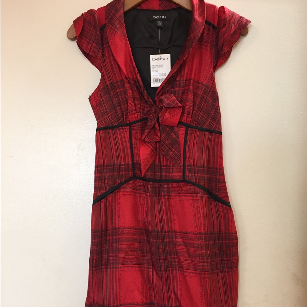 Red plaid dress